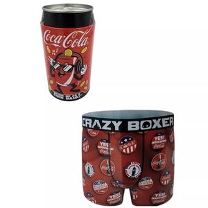 Coca Cola Boxer Briefs in Gift Can / Piggy Bank